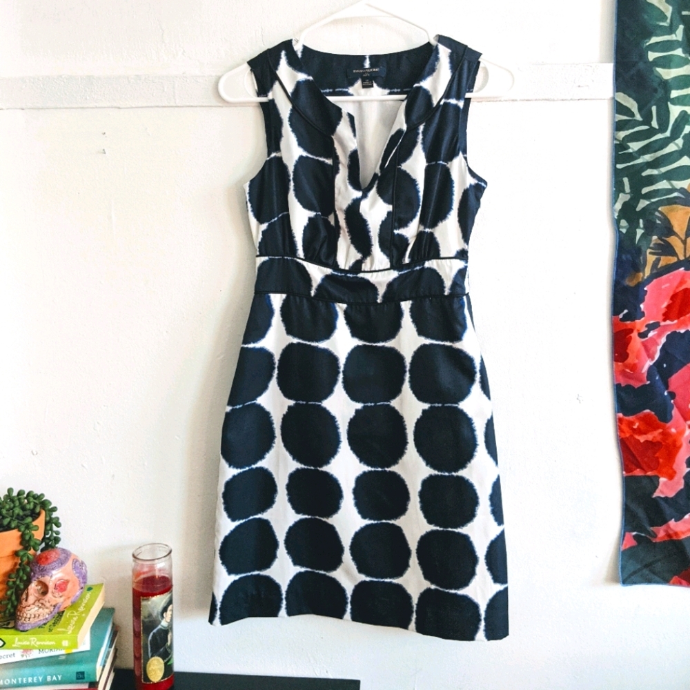 Banana Republic Watercolor Circle Sheath Dress XS